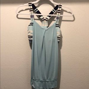 Lulu workout top with built in bra